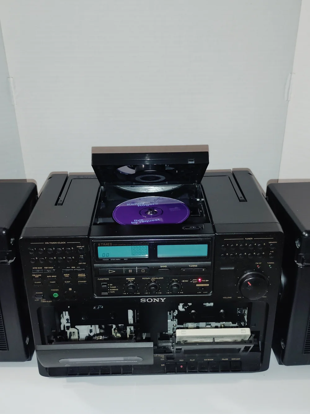Sony Black Stereo System with Dual Speakers and CD/Cassette